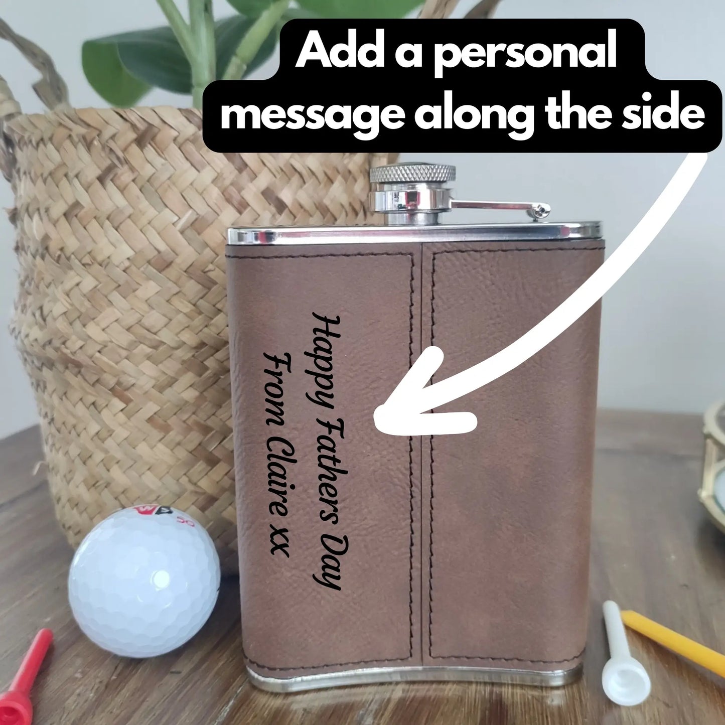 Personalised Hip Flask for Golfers