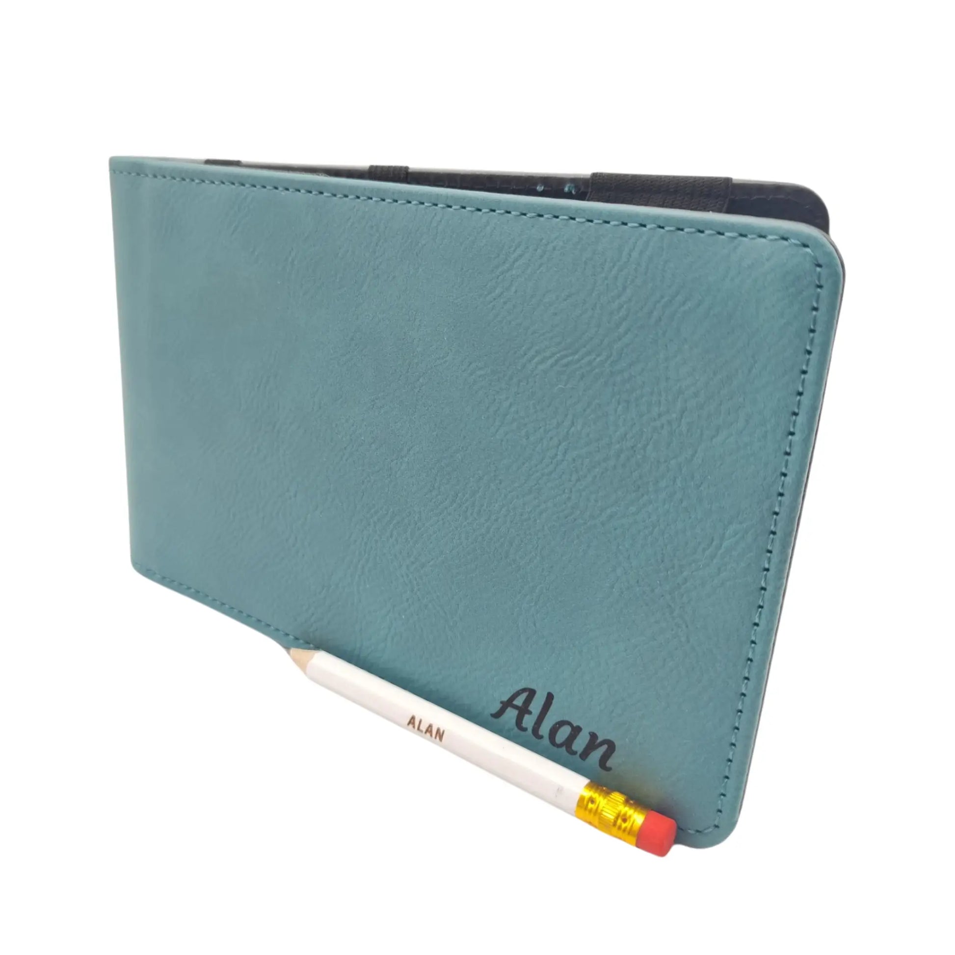 Custom Golf Scorecard Holder | Teal | Matching Pencil