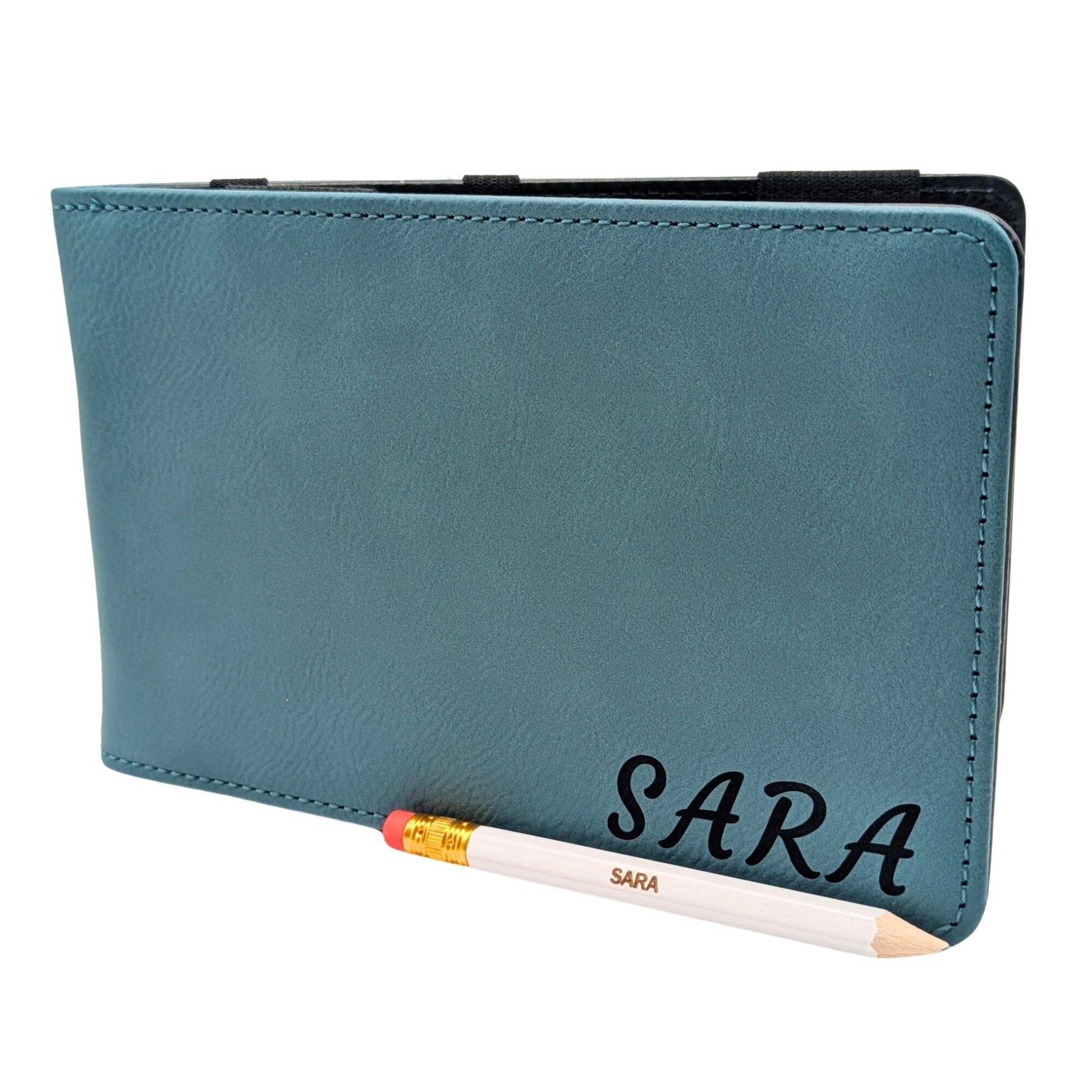Custom Golf Scorecard Holder | Teal | Matching Pencil