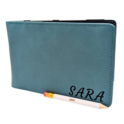 Custom Golf Scorecard Holder | Teal | Matching Pencil