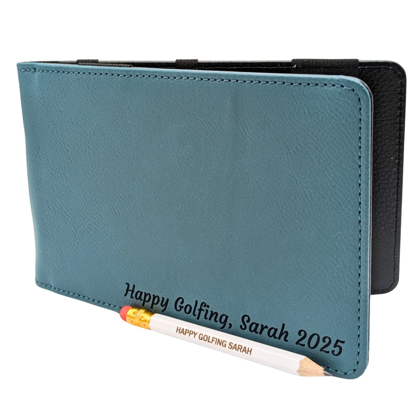 Custom Golf Scorecard Holder | Teal | Matching Pencil