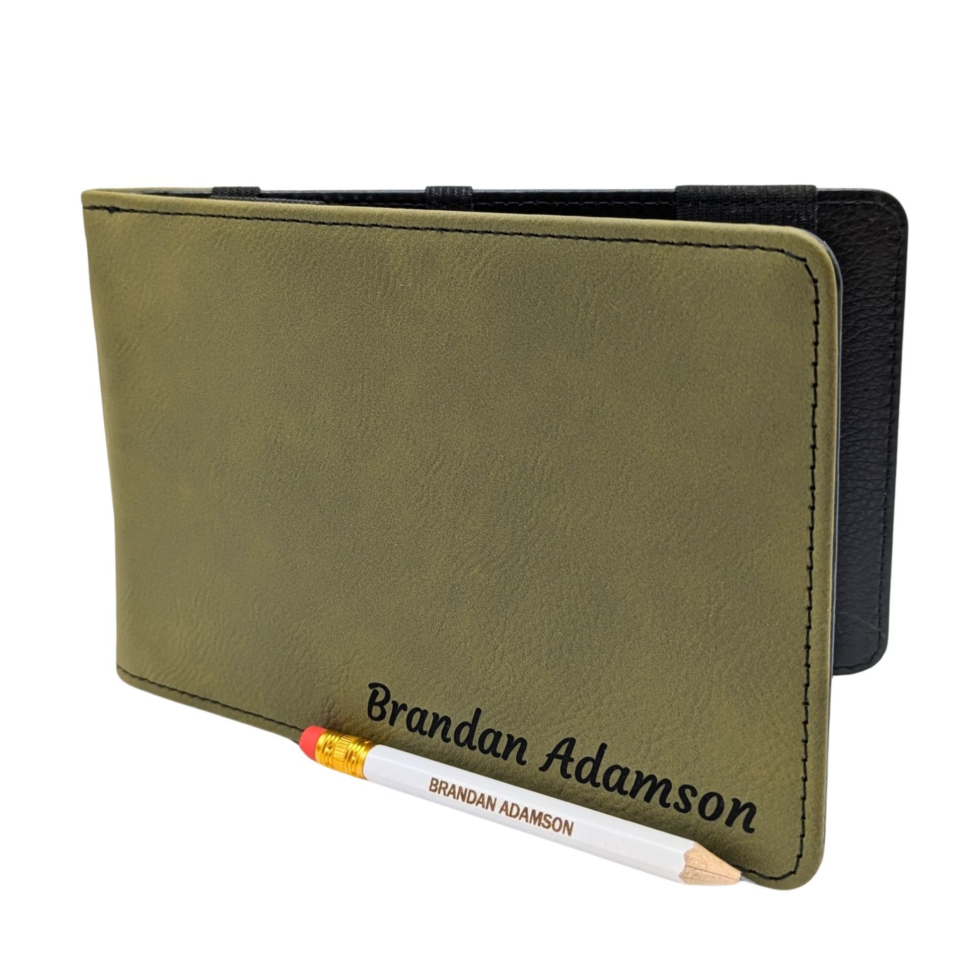 Custom Golf Scorecard Holder | Green | Matching Pencil