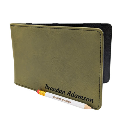 Custom Golf Scorecard Holder | Green | Matching Pencil
