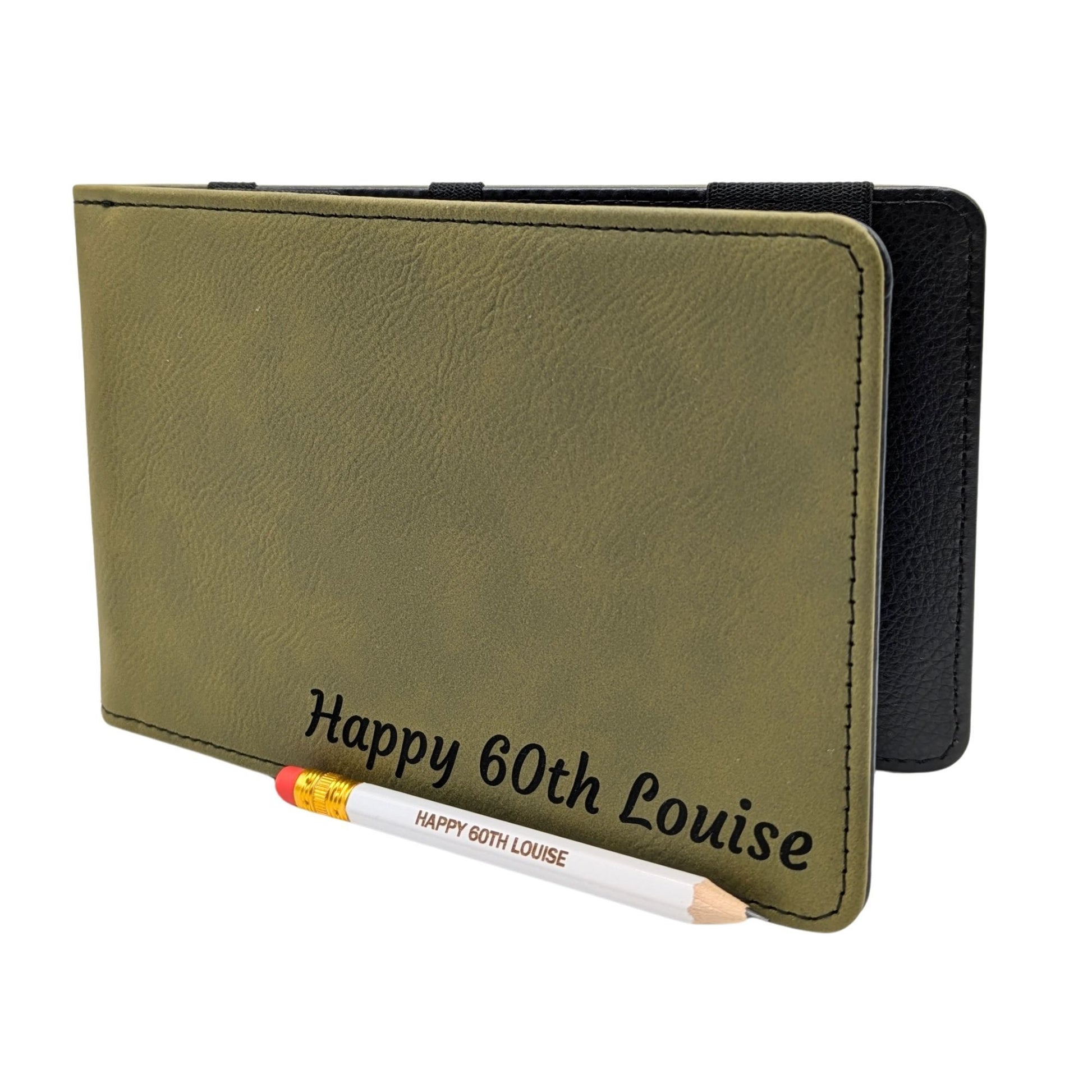 Custom Golf Scorecard Holder | Green | Matching Pencil