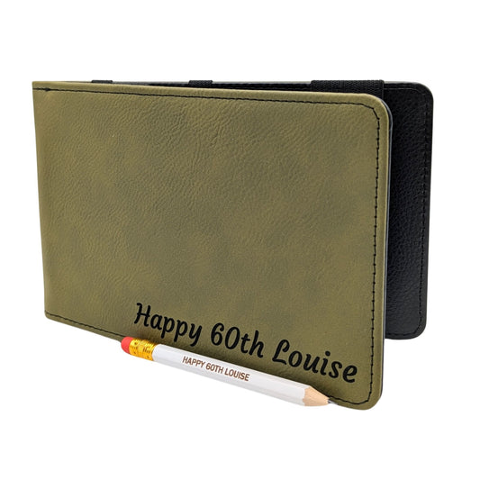 Custom Golf Scorecard Holder | Green | Matching Pencil