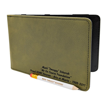 Custom Golf Scorecard Holder | Green | Matching Pencil