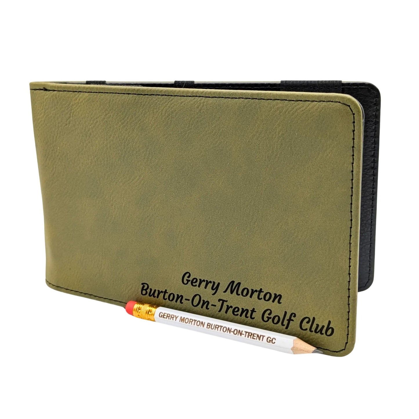 Custom Golf Scorecard Holder | Green | Matching Pencil