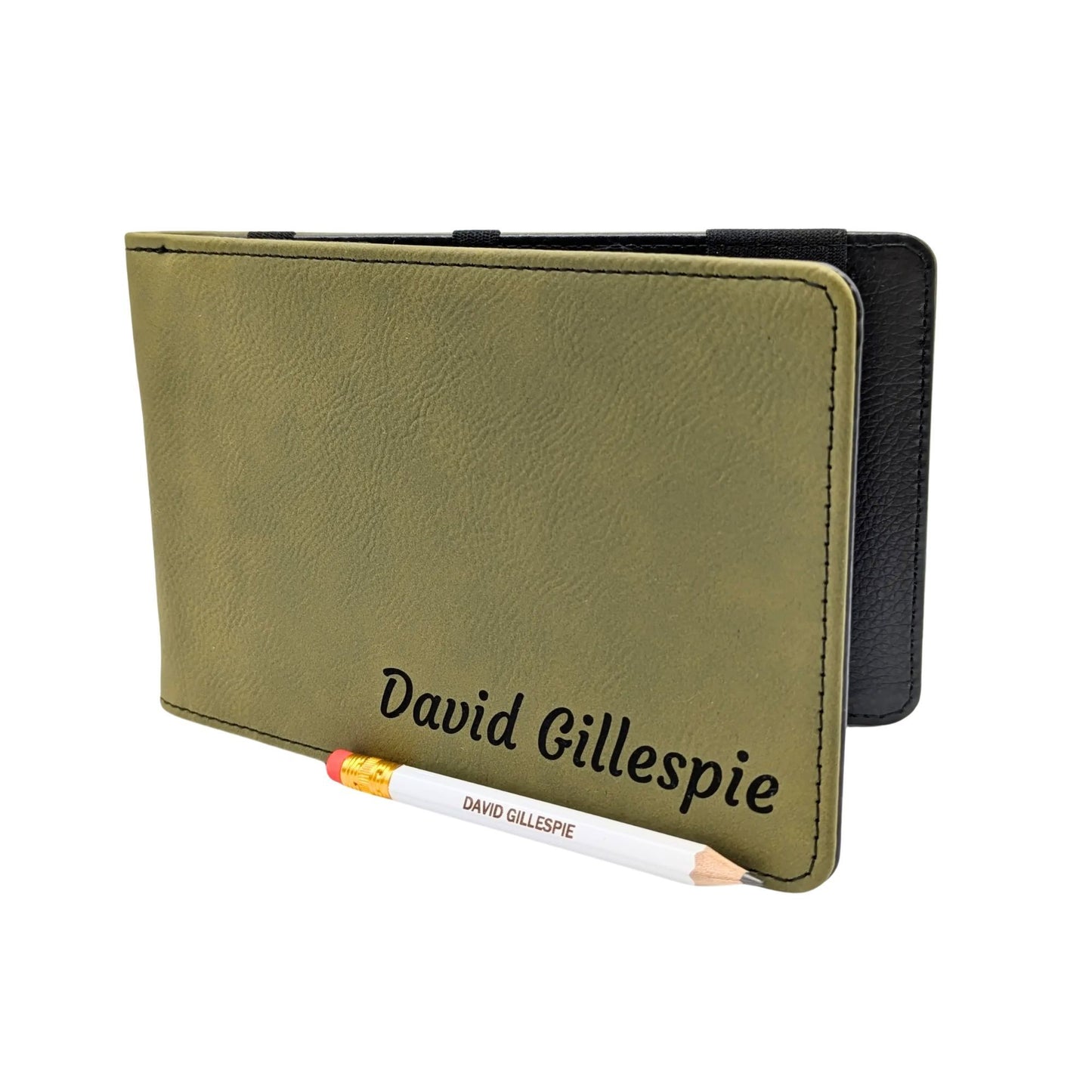 Custom Golf Scorecard Holder | Green | Matching Pencil