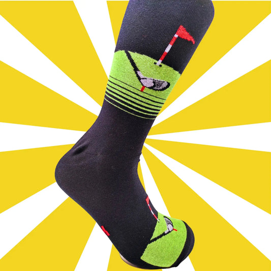 Golf Socks for Men | I'm Watching Golf Approach With Caution | Multicolour