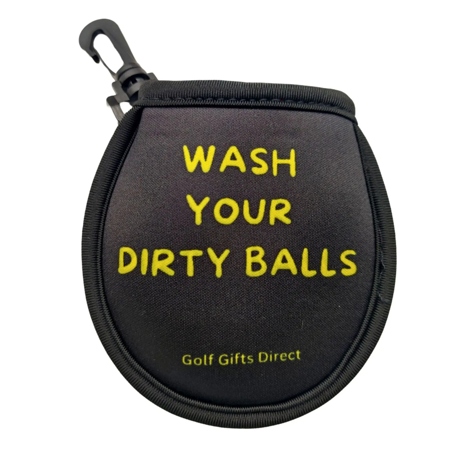 Golf Ball Washer | Stretchable Neoprene | Portable with Clip on Attachment - Golf Gifts Direct