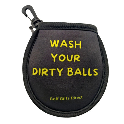 Golf Ball Washer | Stretchable Neoprene | Portable with Clip on Attachment - Golf Gifts Direct