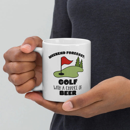 Golf Mug - Weekend Forecast Golf With A Chance of Beer