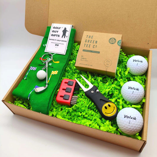 Golf Gifts For Men - Golfing Dad's Gift Box - Green Fairway Edition - Golf Gifts Direct