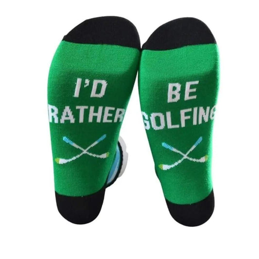 Novelty Golf Socks for Men | I'd Rather Be Golfing - Golf Gifts Direct UK