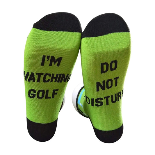 Novelty Golf Socks for Men | I'm Watching Golf Do Not Disturb - Golf Guy Gifts